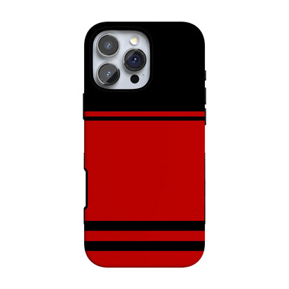 Storm Warning | Black & Red Stripes Case