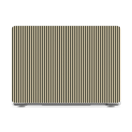 Stripes and the City | Black Pinstripes Laptop Shell