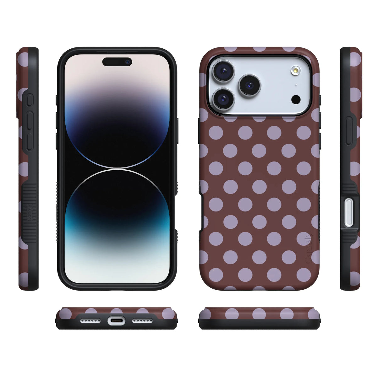 Spotted in SoHo | Burgundy Polka Dot Case
