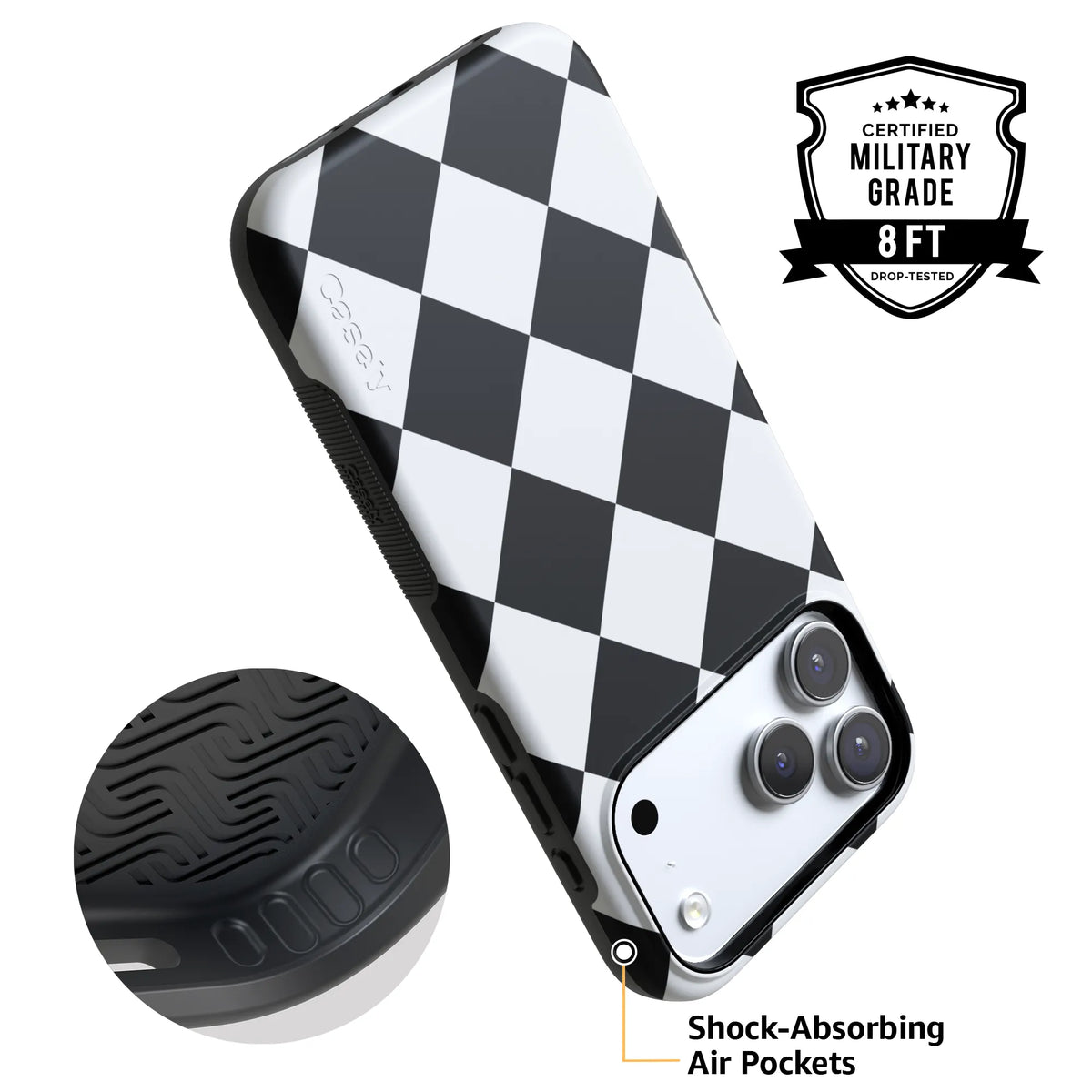 Black Checkerboard | High Contrast Design Case
