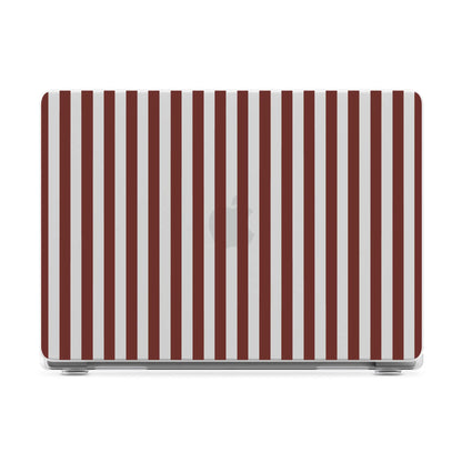 Sunday in Brooklyn | Burgundy Stripes Laptop Shell