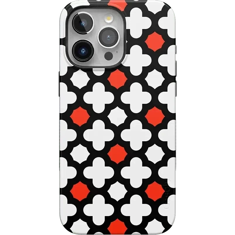 Red Lattice Tile | High Contrast Design Case