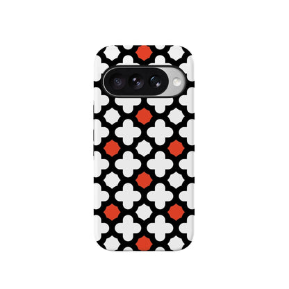 Red Lattice Tile | High Contrast Design Case