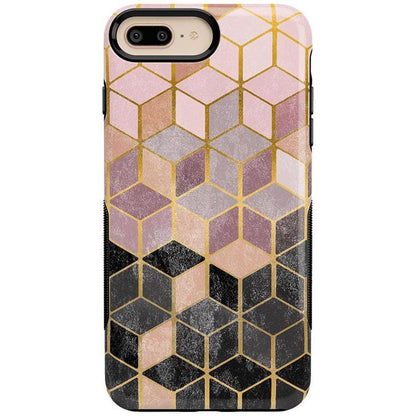 Stepping Up | Geo Rose Gold Marble Case