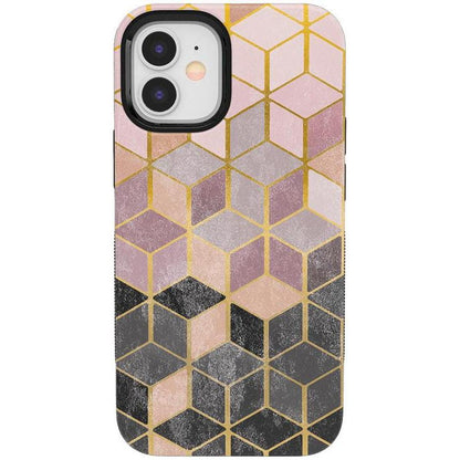 Stepping Up | Geo Rose Gold Marble Case