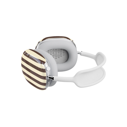 S'more Stripes | Brown Striped AirPods Max Case